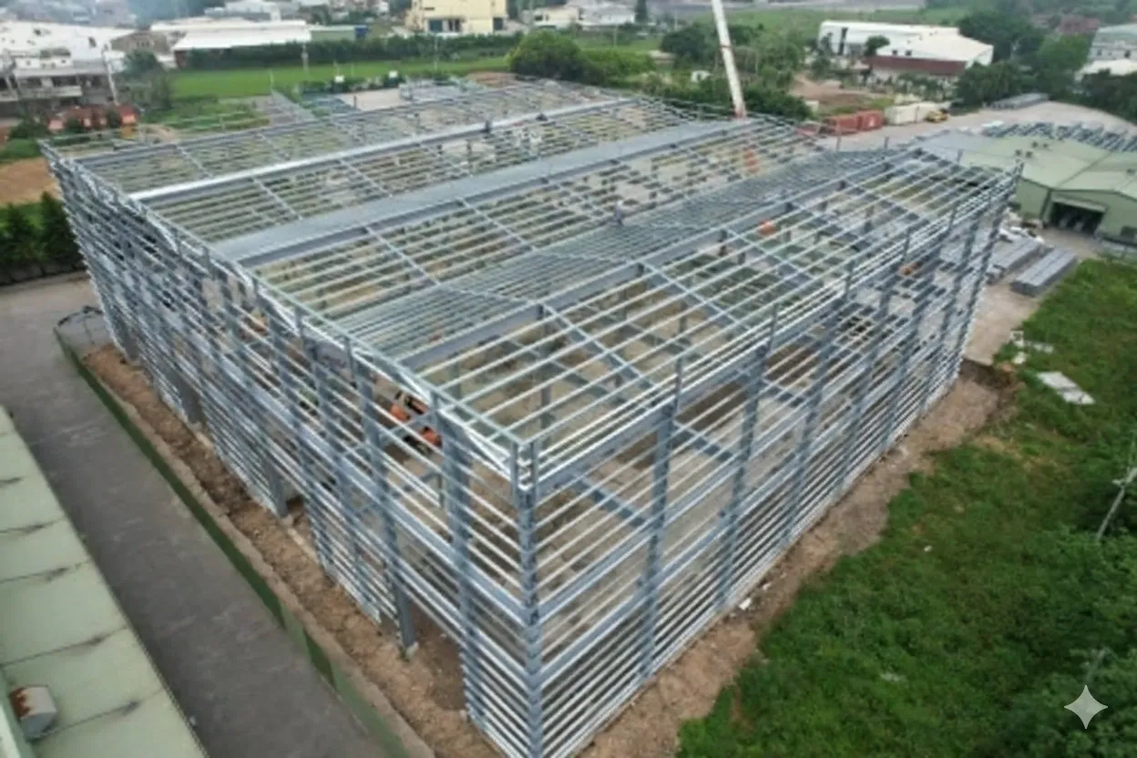 Team and guests at LINKAE ELECTRIC new plant beam-raising ceremony